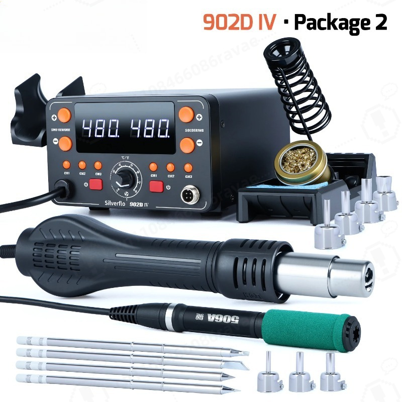 902D-IV 775W Soldering Station - đánh giá và giá Hot Air Rework Station T12