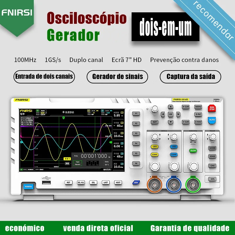 FNIRSI 1014D Digital Oscillosc - đánh giá và giá Digital Storage Oscilloscope 100Mhz